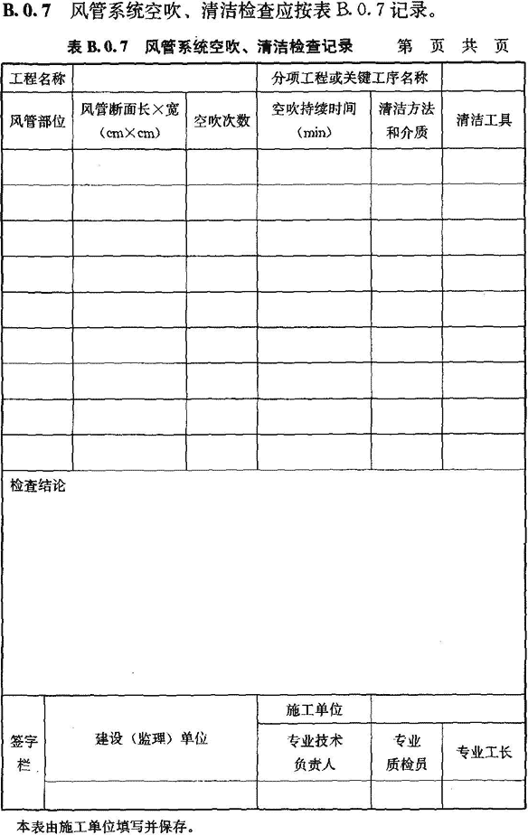 潔凈室工程驗(yàn)收檢查表